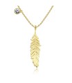 Beautiful Feathers Silver Necklaces SPE-3659